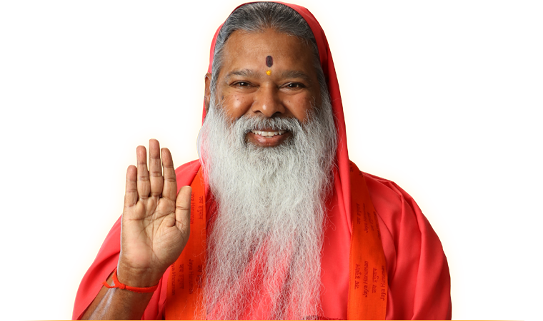 Sri Ganapathy Sachchidananda Swamiji offering a blessing